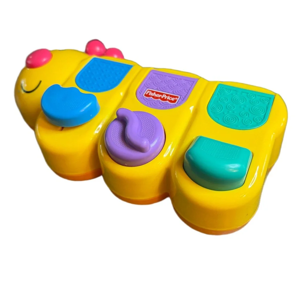 Fisher-Price Brilliant Basics Pop-Up Caterpillar Yellow Activity Toy W1707